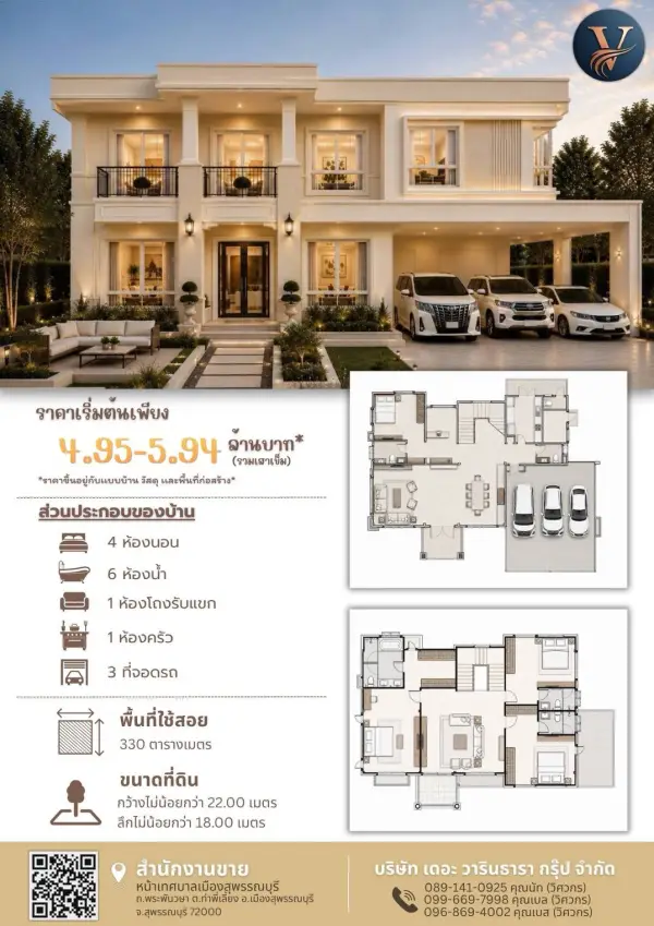 แบบบ้าน 4 พร้อมแปลนและราคา